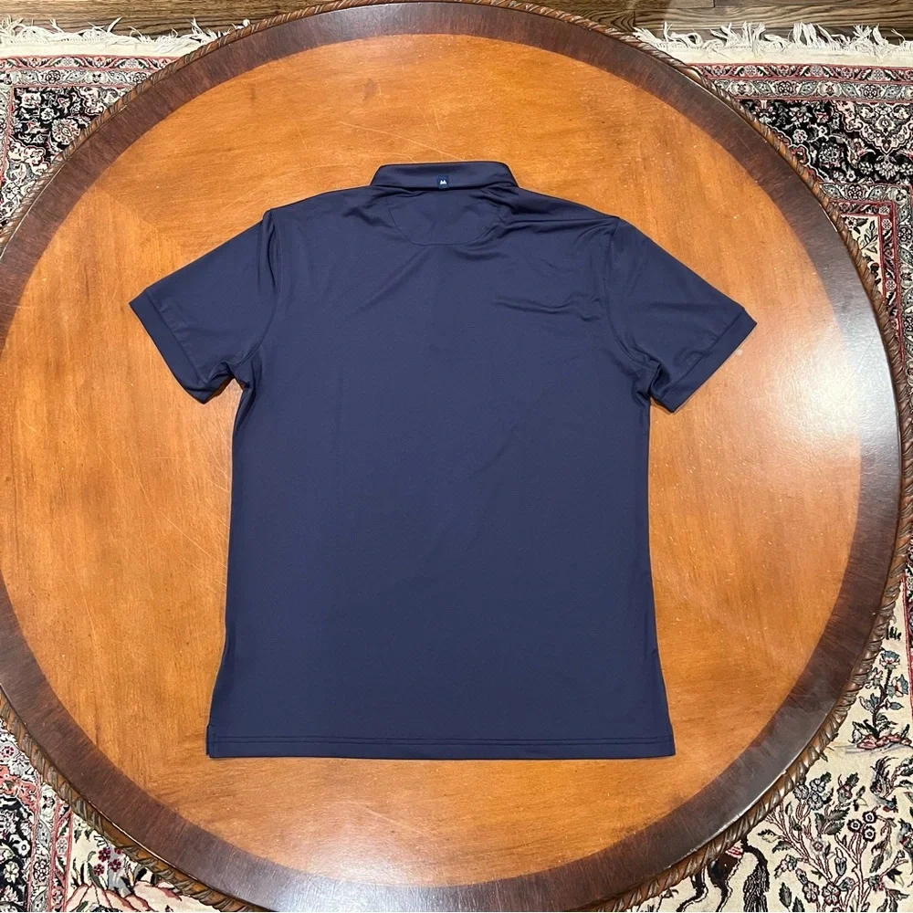 Mizzen + Main Men’s Versa Short-Sleeve Performance Polo Navy Large Trim Golf - Picture 6 of 16